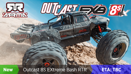 Arrma 1/5th OutCast EXtreme Bash 8S Stunt Truck RTR