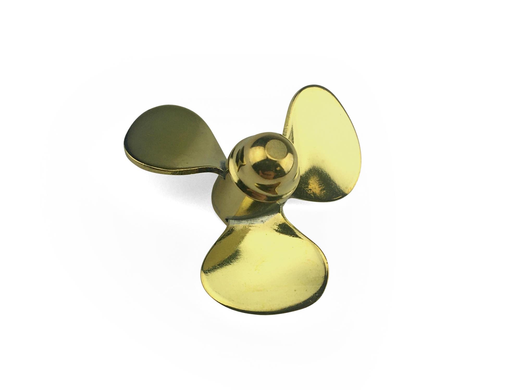 Radio Active Brass Propeller (Classic), 3 Blade, 30mm, M4, RH H-AS13304R H-AS13304R H-AS13304R
