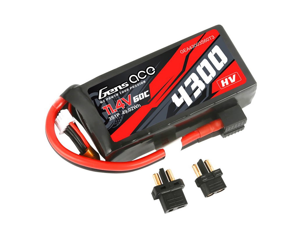 Raptor 30 NiMH Battery Pack 4.8v 4300mAh Twin Connector 