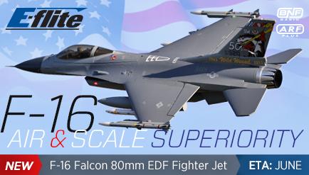 E-Flite F-16 Falcon 80mm EDF Fighter Jet BNF Basic and ARF Plus