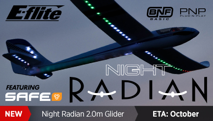 E-Flite Night Radian 2.0m Glider BNF Basic and PNP with SAFE