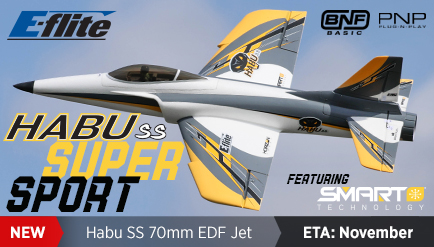 E-Flite Habu Super Sport 70mm EDF Jet BNF Basic and PNP