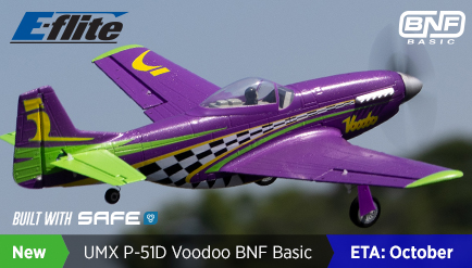 E-Flite UMX P-51D Voodoo BNF Basic with AS3X and SAFE Select