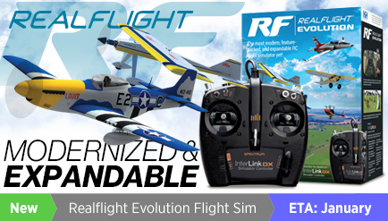 Realflight Evolution Flight Sim with Interlink DX Transmitter
