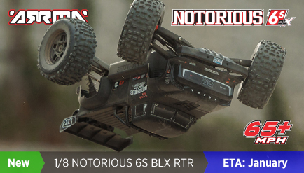 ARRMA 1/8 NOTORIOUS 6S 4X4 BLX Stunt Truck RTR